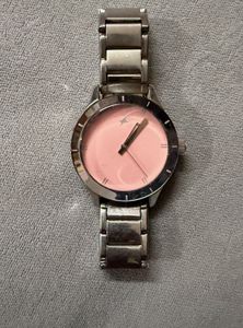 FASTRACK Stylish Pink Dial Metal Watch