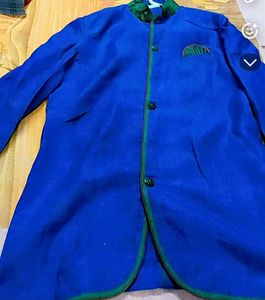 Men's Blue Ethnic Jacket
