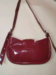 Chic Leopard Print &amp; Red Shoulder Bag