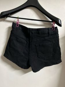 Black Denim Shorts