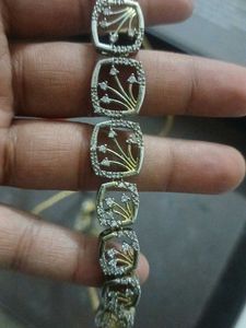 Elegant Gold &amp; Diamond Necklace Set