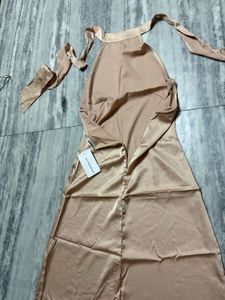 A- line backless dress