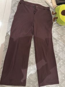 Classic Brown Wide-Leg Trousers