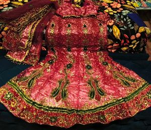 Pink Embroidered Lehenga Choli Set