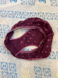 Maroon Floral Print Panties