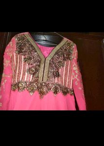 Anarkali kurta with Embroidery  new lipstick free