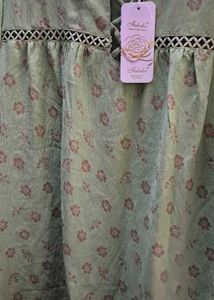 Light Green Floral Print Kurta