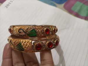 Beautiful peacock metal bangles