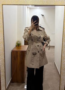 AYA MORIE CLASSIC BEIGE DRAPED TRENCH COAT