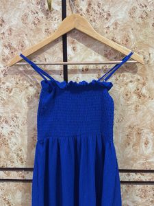 Vibrant Blue Midi Dress