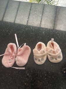 Adorable Baby Girl Booties (2 Pairs)
