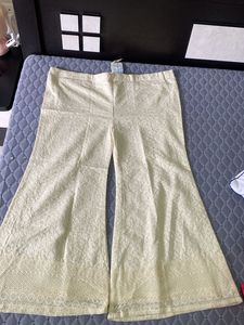 Women Flared Net Palazzo With Lining