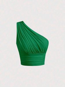 Elegant One-Shoulder Ruched Top