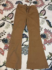 URBANIC Brown Flare Pants