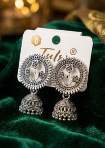 COMBO OF 6- Tulsi Silver Jhumka Earrings