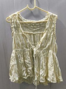 Boho Lace Trim Sleeveless Top