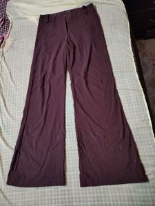 High Waist Branded Brown Pants