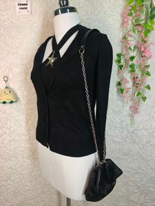 y2k black H&amp;m cardigan