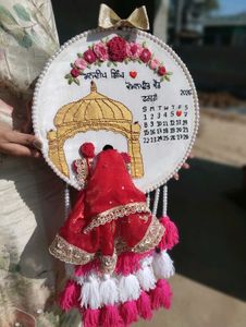 Handmade Embroidered Wedding Wall Decor