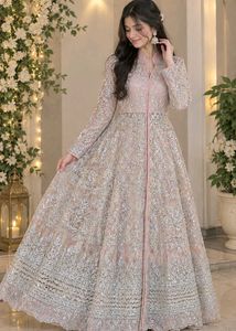 Embellished Ethnic gotapatti Gown with lahenga nd