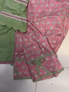 Green Kurta farshi set