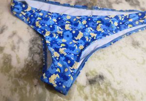 Blue Floral Bikini Bottom
