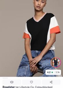2 crop top only 150 Casual V-Neck T-Shirt
