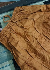 Boho Brown Tiered Maxi Skirt