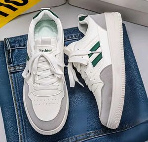 Stylish White &amp; Green Sneakers