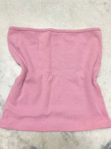 Cute Pink Lace Trim Tube Top