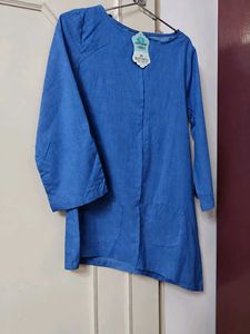 Blue Denim Look Khadi Style Top