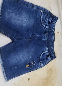Blue Denim Shorts( one time wearing )