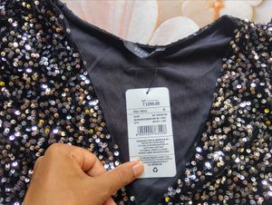Sparkling Black Sequin Mini Dress