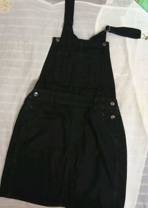 Black Denim Overalls
