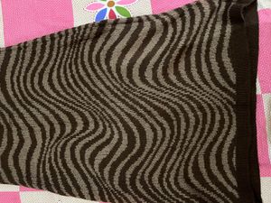H&amp;M Brown Swirl Print Halter Neck Dress
