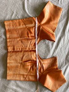 Beautiful Orange Floral Saree with Blouse 💜
