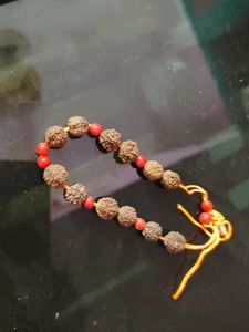 Rudraksha Bracelet with Red Beads