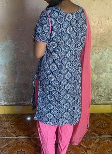 Elegant Printed Kurta Set with Dupatta