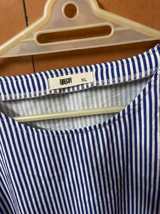 Chic Striped Tie-Sleeve Top