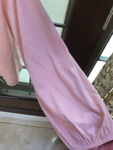 Pink Off-Shoulder Tassel Top