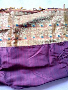 Elegant Silk Saree with Peacock Motifs