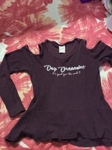 Cute Cold Shoulder "Day Dreaming" Top