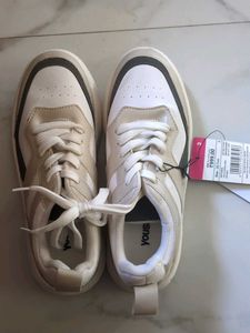 Cream & White Casual Sneakers