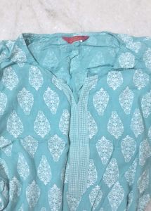 Beautiful Teal Printed Kurta