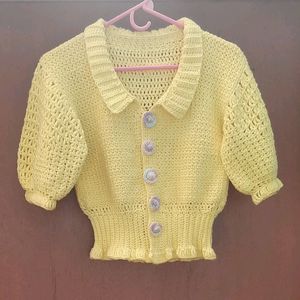 Yellow Crochet Top