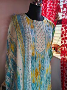 Boho Print Kurta Set with Dupatta