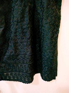 Black embroidery chikankari short Kurti
