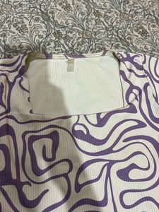 Abstract Print Square Neck Top