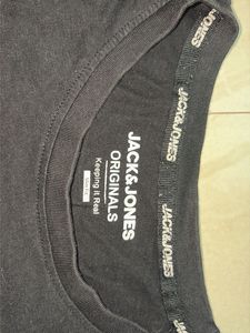 Jack &amp; Jones Originals Black Graphic T-Shirt | XL