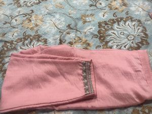 Elegant Pink Kurta Set with Embellishments
